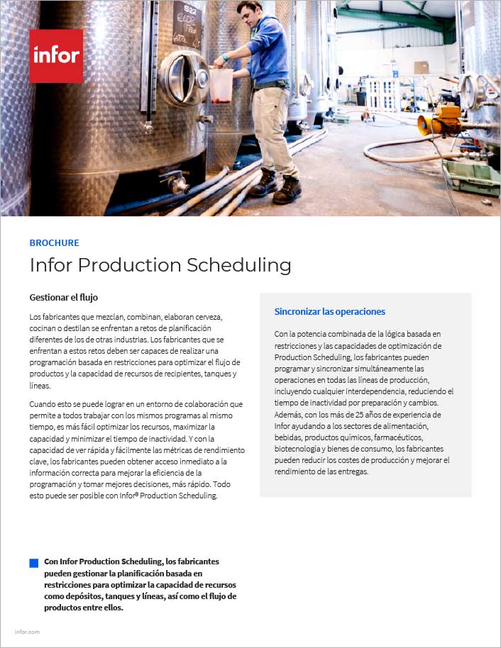 Infor Production Scheduling Brochure
  Spanish Spain 457px