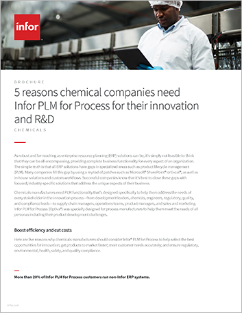 5  reasons chemical companies need Infor PLM for Process Brochure English