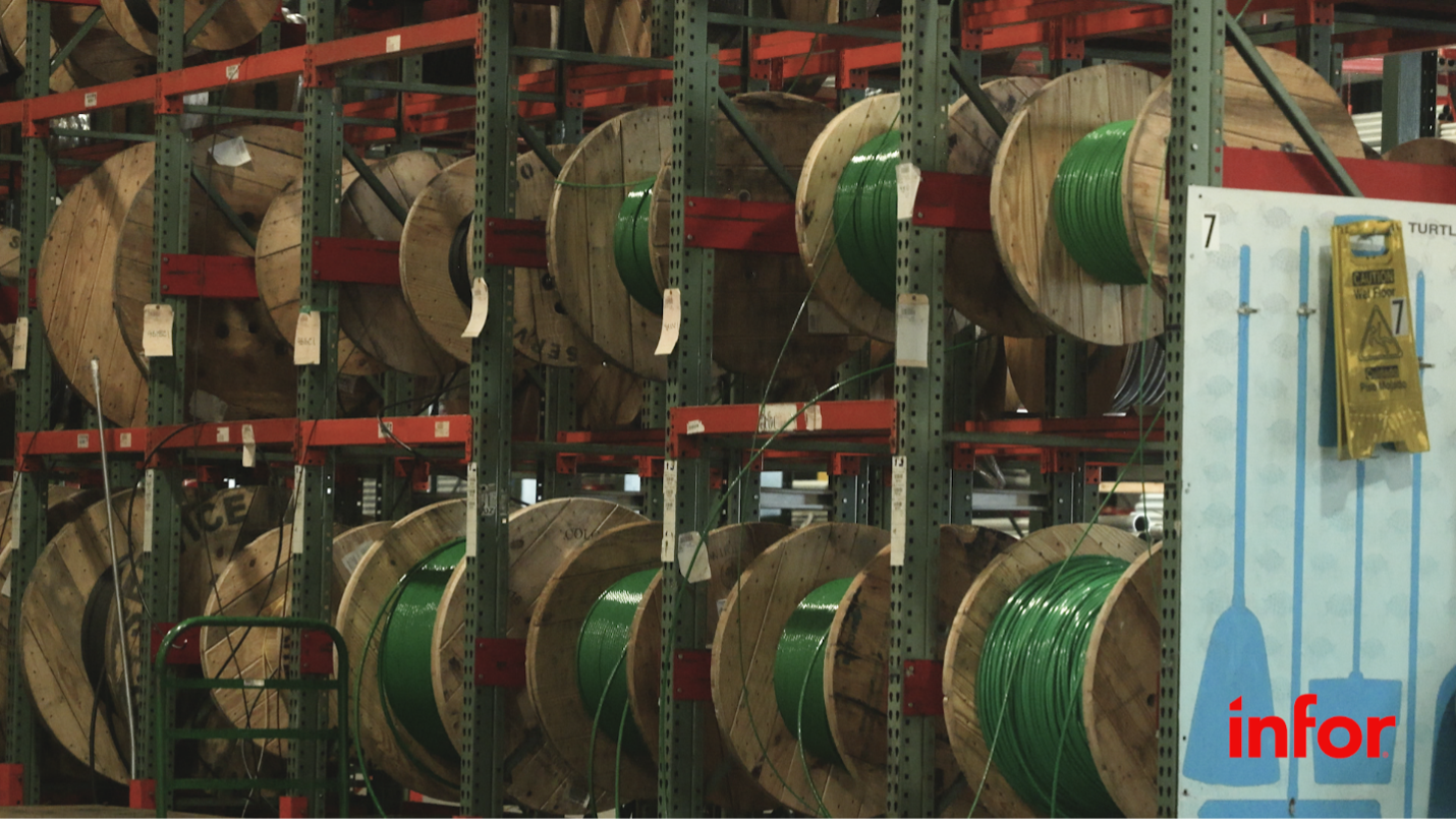 Logs of cables on aisle 7