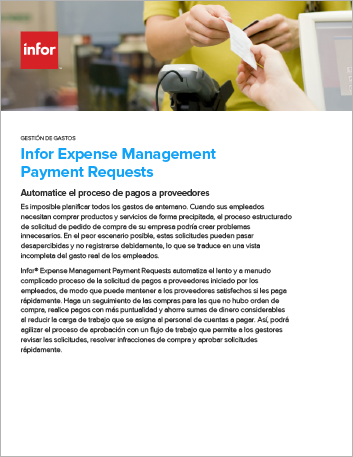 th Infor Expense Management Payment Requests Data Sheet Spanish Spain 