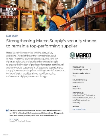 Strengthening Marco Supply security stance to remains a top performing supplier