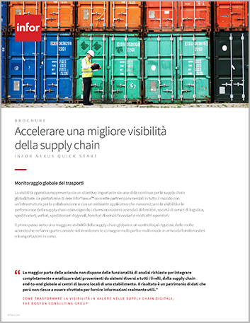 th Accelerate improved supply   chain visibility Brochure Italian