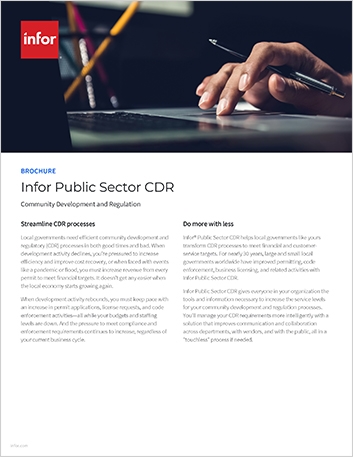  Infor Public Sector CDR Brochure   English 
