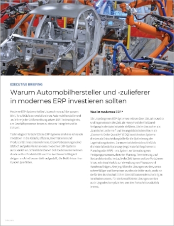 Automotive ERP | Executive Briefing | Infor