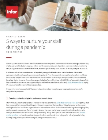 5 ways to nurture your staff during a pandemic How to Guide English