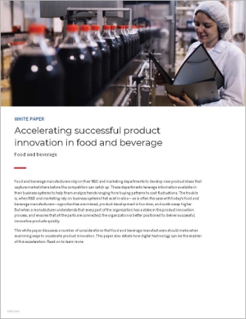 Accelerating successful product innovation in food and beverage White Paper English