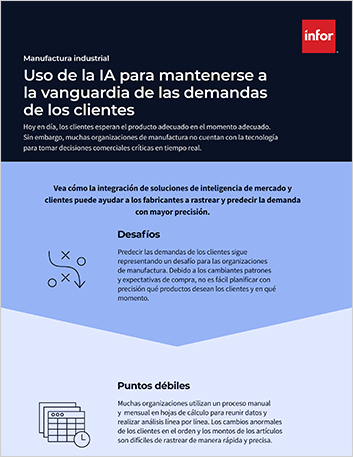 Using AI to stay   ahead of customer demands Infographic Spanish LATAM 457px