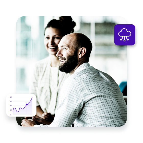 Smiling businessman colleagues meeting office