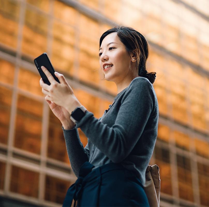 Woman using a mobile phone