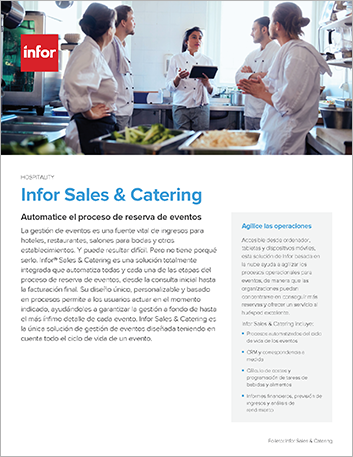 th Infor Sales and Catering Brochure Spanish Spain 