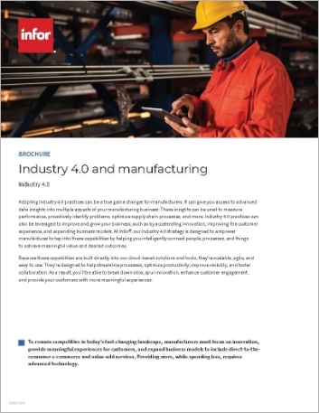 Industry  4 0 and manufacturing Brochure English