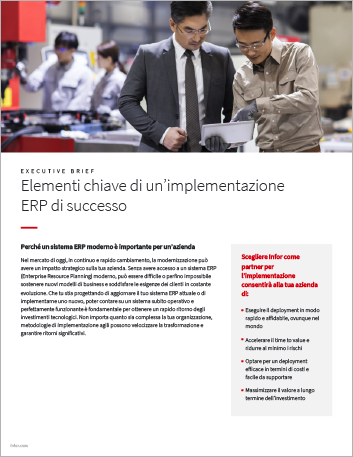 th Key elements of a   successful ERP implementation Executive Brief Italian