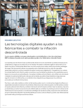 Digital technologies help manufacturers   combat rampant inflation Executive Brief Spanish Spain 457px