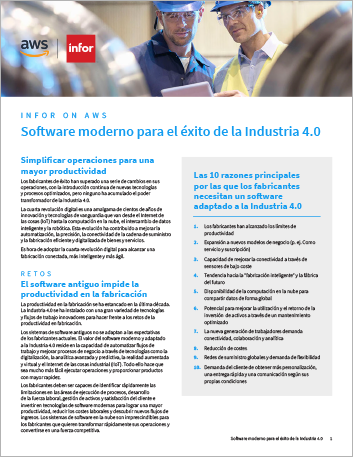 th Modern software for Industry 4 0 success Brochure Spanish Spain 