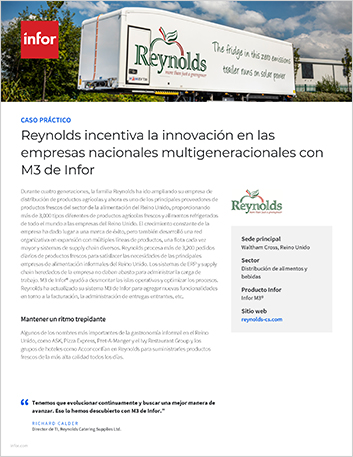 Reynolds spurs innovation for multi   generational national business wiInfor M3 Case Study Spanish LATAM 457px