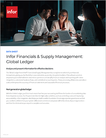 Infor Financials and Supply Management Global Ledger Data Sheet English