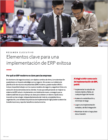 th Key elements of a successful ERP implementation Executive Brief Spanish 