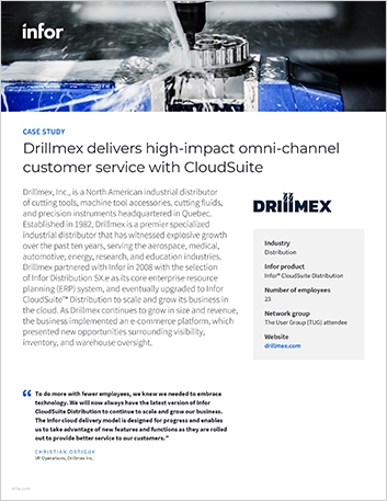 Drillmex  Inc Case Study Infor CloudSuite Distribution Distributi0n NA English