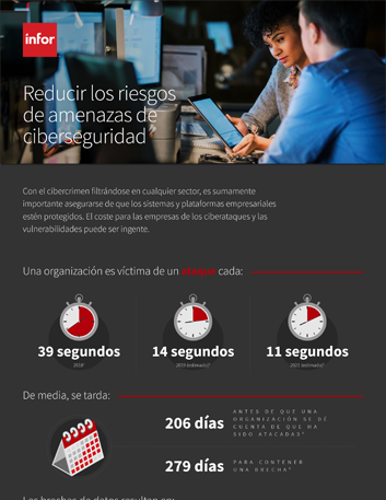 th Reducing the risks of cybersecurity threats Infographic Spanish Spain 