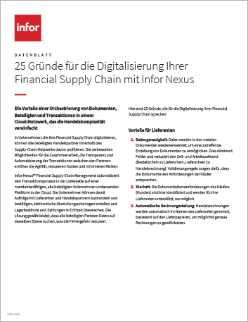 th 25 reasons to digitize your financial supply chain with Infor Nexus Data Sheet German 457px