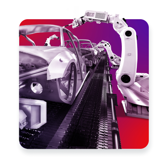 cars being assembled on a conveyor belt in an automotive factory