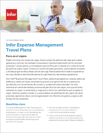 th Infor Expense Management Travel Plans Data Sheet Spanish Spain 