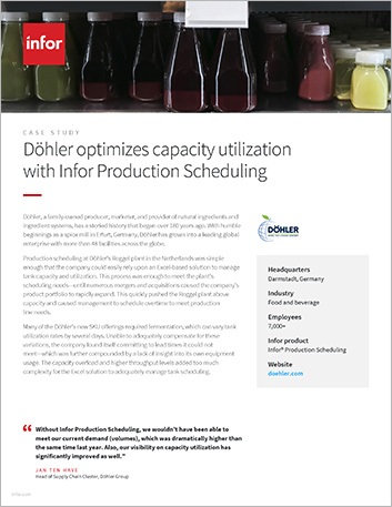 Dohler Group Case Study Infor Production Scheduling Food and beverage EMEA   English